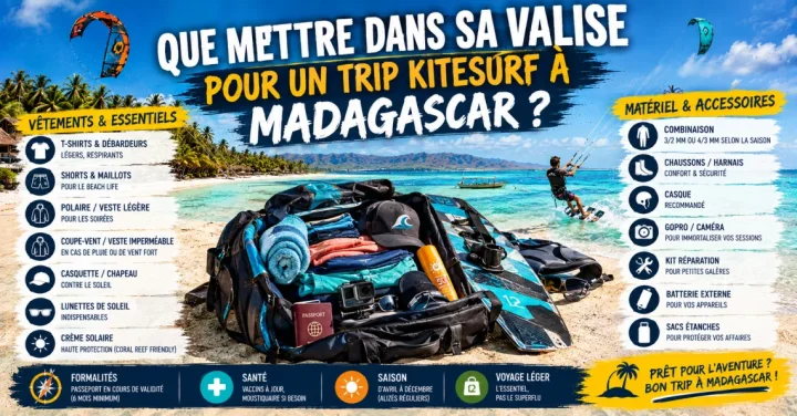 Que mettre dans sa valise pour un trip kitesurf à Madagascar ?
