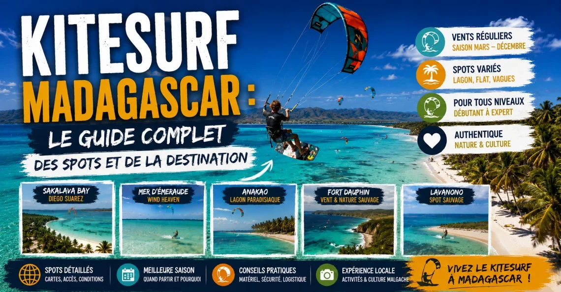 Kitesurf Madagascar : le guide complet des spots et de la destination