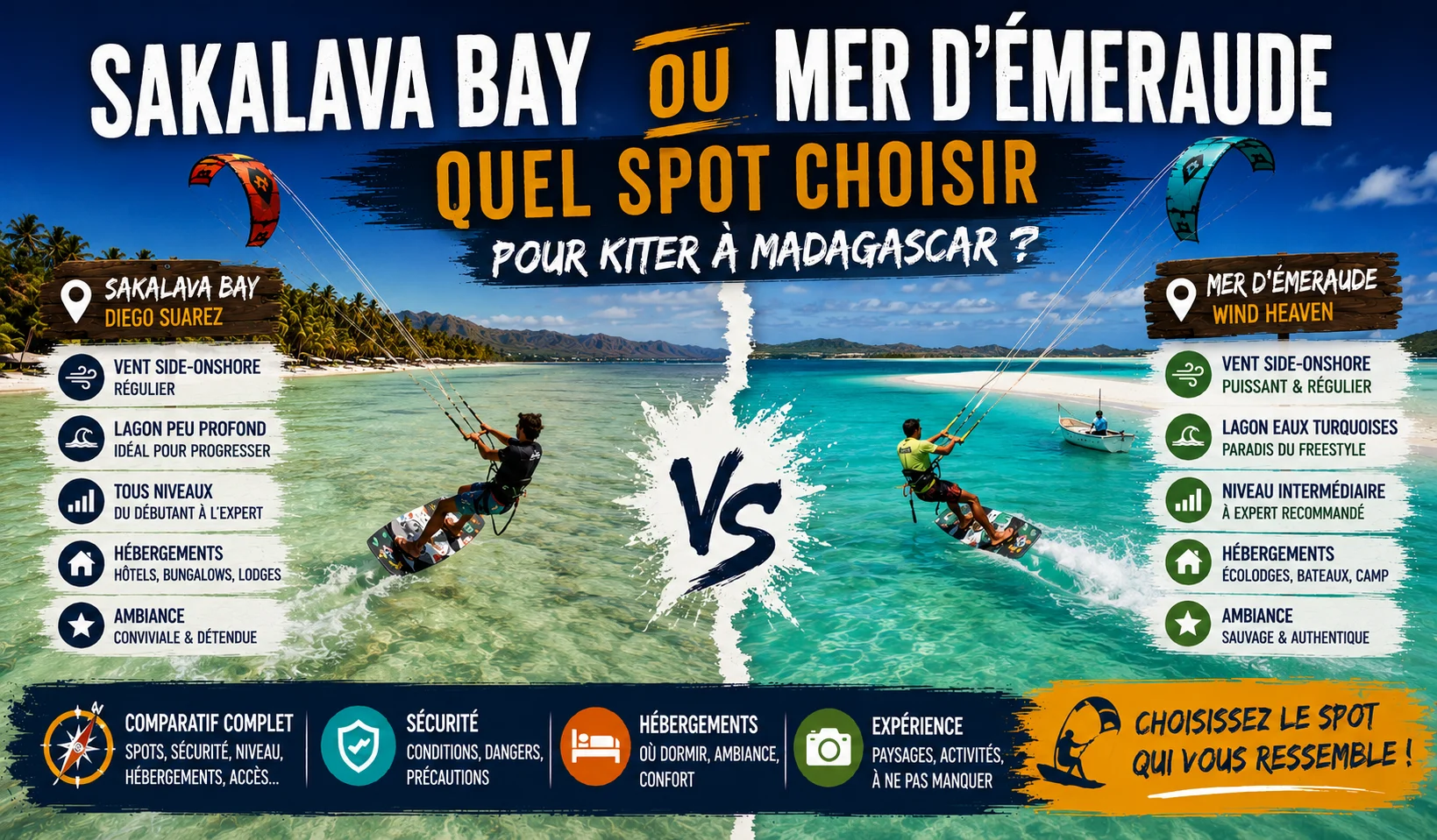 Sakalava Bay ou Mer d'Émeraude : quel spot choisir pour kiter à Madagascar ?